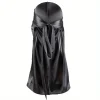 【nouveau】 bonnet durag en soie pour hommes, bandana soyeux du rag doo rag, casquette ondulée à longue queue