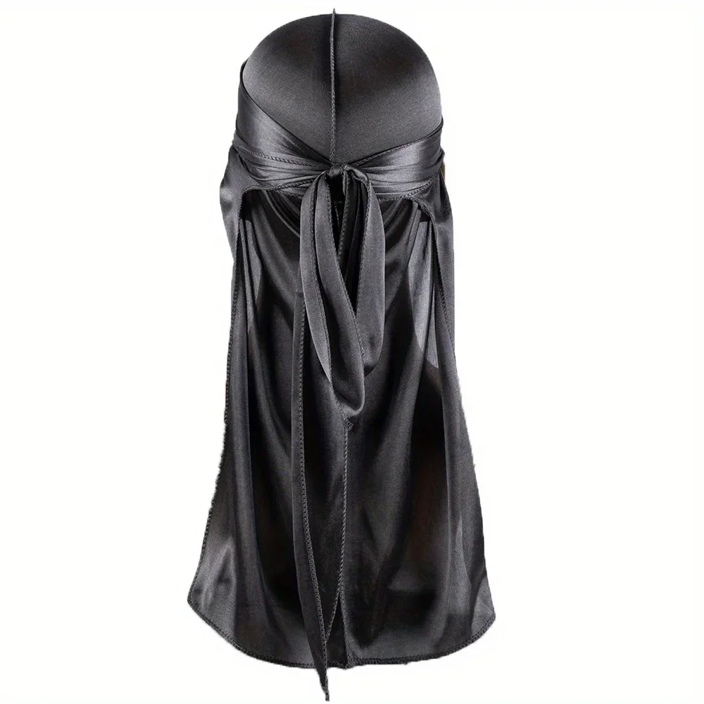 【nouveau】 bonnet durag en soie pour hommes, bandana soyeux du rag doo rag, casquette ondulée à longue queue 【nouveau】 bonnet durag en soie pour hommes, bandana soyeux du rag doo rag, casquette ondulée à longue queue
