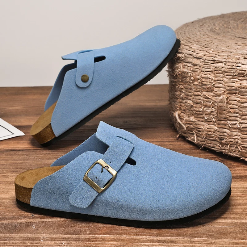 sandales en daim et liège pour hommes et femmes, sabots, pantoufles à bout fermé, diapositives, semelle intérieure de santé, livraison directe sandales en daim et liège pour hommes et femmes, sabots, pantoufles à bout fermé, diapositives, semelle intérieure de santé, livraison directe