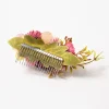 Épingles à cheveux fleur rose pour femmes et filles, peigne à cheveux pour mariées, coiffure de mariage, bord de mer, vacances, épingle à cheveux rose rouge rétro, mode