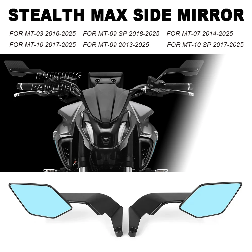 Pour YAMAHA MT-09 MT 09 SP MT-03 MT-07 MT10 MT-10 SP accessoires de moto rétroviseurs furtifs Max rétroviseurs à ailes de sport Pour YAMAHA MT-09 MT 09 SP MT-03 MT-07 MT10 MT-10 SP accessoires de moto rétroviseurs furtifs Max rétroviseurs à ailes de sport