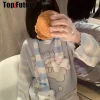 harajuku gothique lolita y2k fille punk femmes longue écharpe streetwear ange fourrure os foulards