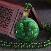 collier pendentif en agate chinoise naturelle pour hommes et femmes, amulette porte bonheur, bijoux sculptés, mode classique, diversifier, breloque, bénédiction, cadeaux