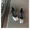 mode tabi ninja chaussures femmes bout fendu peu profond talon épais sandales simple mi talon mary janes chaussures femmes pompes