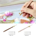 Kit d’artisanat de point de croix de broderie, stylo poinçon de broderie, crochet français pour la couture, Villac avec 3 trous grossiers Kit d’artisanat de point de croix de broderie, stylo poinçon de broderie, crochet français pour la couture, Villac avec 3 trous grossiers