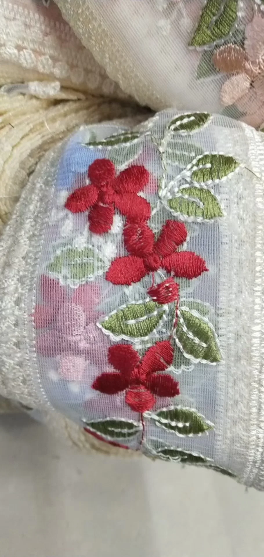 ruban de fleurs brodé en dentelle, 1 yard, pour bricolage, 9cm, nœud heaband, pince à cheveux, accessoires de couvre chef, tissu ruban de fleurs brodé en dentelle, 1 yard, pour bricolage, 9cm, nœud heaband, pince à cheveux, accessoires de couvre chef, tissu