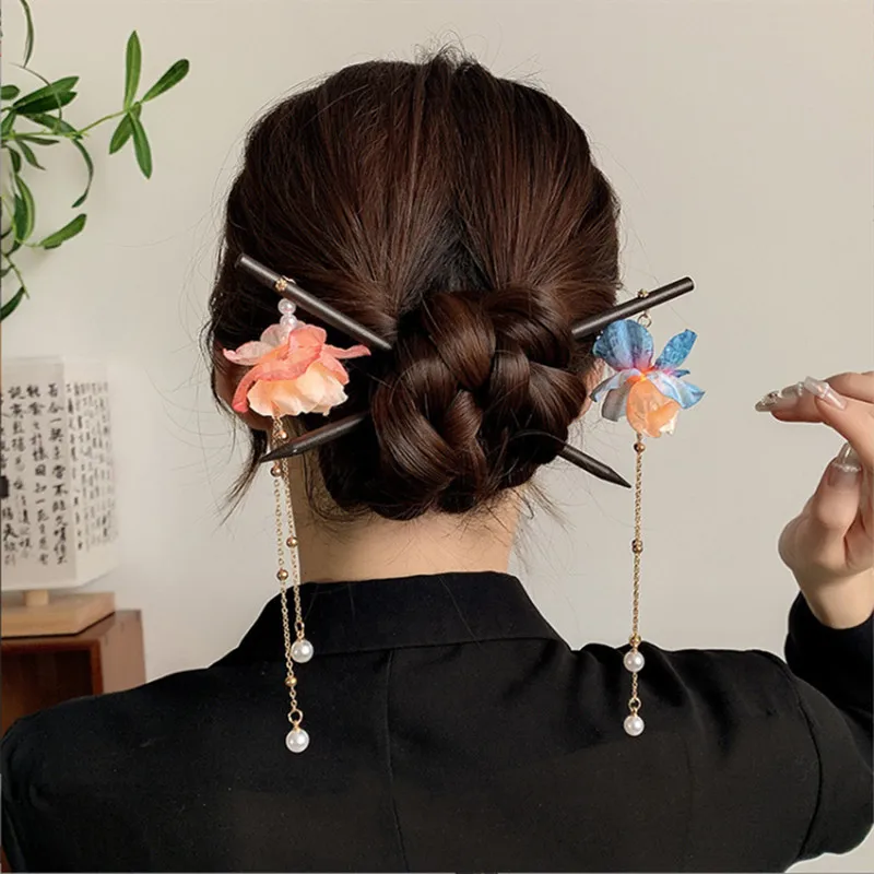 Épingle à cheveux de style ancien, couvre chef lumineux, pompon hanfu, bâtons de cheveux, accessoires pour cheveux de style chinois, fourchette à cheveux en bois, cadeau de coiffure Épingle à cheveux de style ancien, couvre chef lumineux, pompon hanfu, bâtons de cheveux, accessoires pour cheveux de style chinois, fourchette à cheveux en bois, cadeau de coiffure