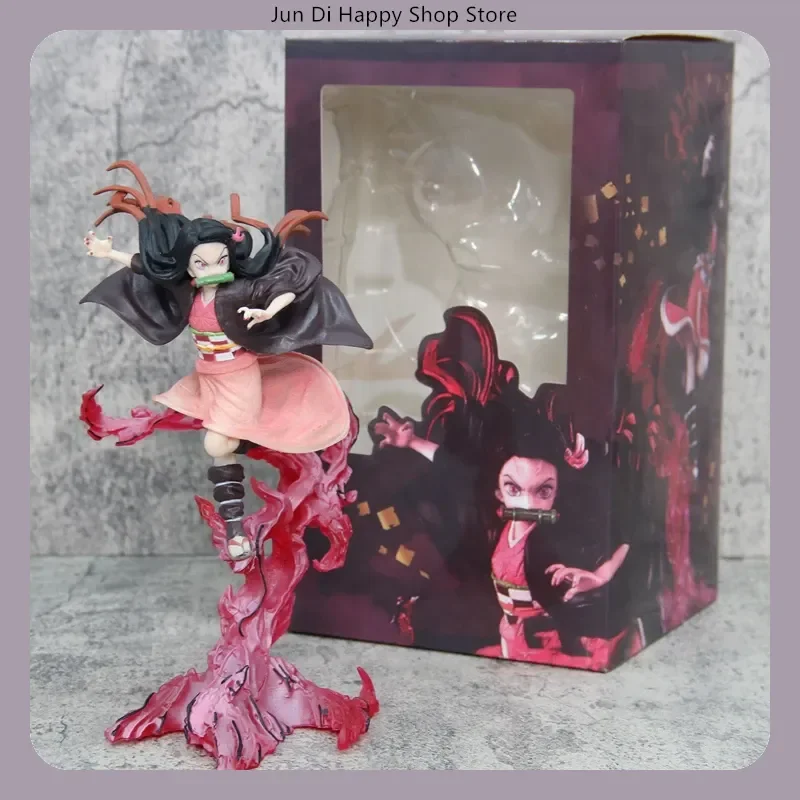 figurine de dessin animé demon slayer kamado nezuko, 21cm, modèle d'art, décoration de bureau à collectionner pour garçons, cadeau idéal figurine de dessin animé demon slayer kamado nezuko, 21cm, modèle d'art, décoration de bureau à collectionner pour garçons, cadeau idéal