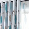 rideaux occultants nordiques pour salon, feuille imprimée, épais, fenêtre pour chambre à coucher, stores de cuisine, drapés en tulle et rideaux