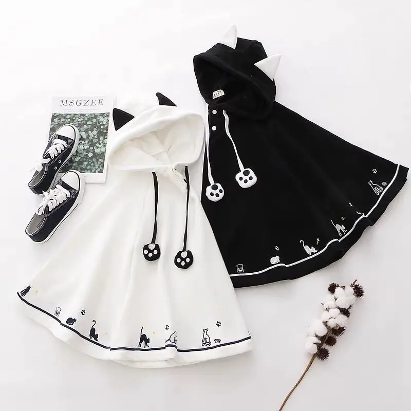 ponchos japonais, vêtements d'automne et d'hiver, vestes mignonnes pour femmes, oreilles de chat, manteaux surdimensionnés à capuche, hauts y2k, capes douces à la mode 49c648 ponchos japonais, vêtements d'automne et d'hiver, vestes mignonnes pour femmes, oreilles de chat, manteaux surdimensionnés à capuche, hauts y2k, capes douces à la mode 49c648