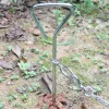 piquet d'attache pour chien, grands piquets pour chiens, pile fixe, laisse au sol, câble en fer robuste