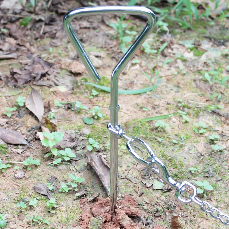 piquet d'attache pour chien, grands piquets pour chiens, pile fixe, laisse au sol, câble en fer robuste piquet d'attache pour chien, grands piquets pour chiens, pile fixe, laisse au sol, câble en fer robuste