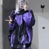 veste surdimensionnée harajuku y2k pour hommes et femmes, trench coat, solide, japonais, vintage, décontracté, haute rue, capuche, cosplay, punk, sweat shirt