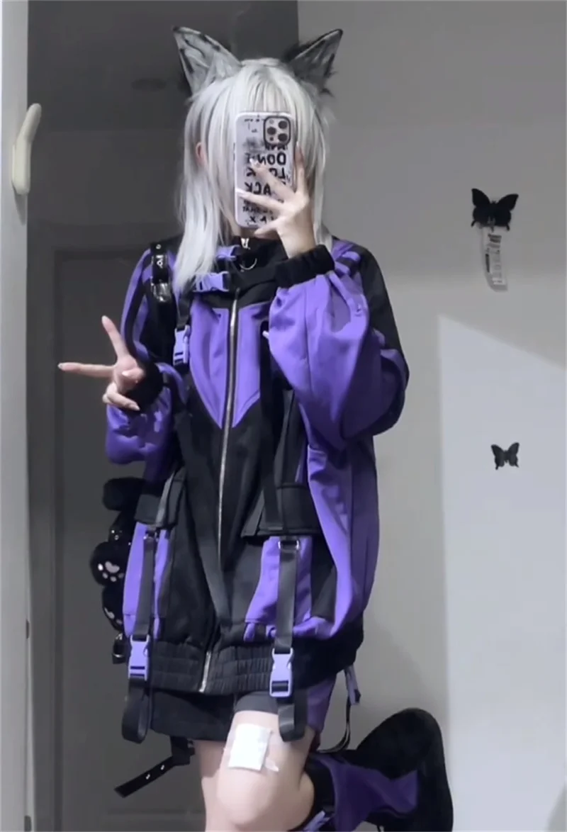 veste surdimensionnée harajuku y2k pour hommes et femmes, trench coat, solide, japonais, vintage, décontracté, haute rue, capuche, cosplay, punk, sweat shirt veste surdimensionnée harajuku y2k pour hommes et femmes, trench coat, solide, japonais, vintage, décontracté, haute rue, capuche, cosplay, punk, sweat shirt