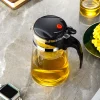 hmlove théière en verre résistant à la chaleur bouilloire puer infuseur à thé filtre haute teneur en borosilicate chauffable chinois gung fu théière pot de fleur