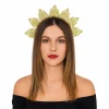 Fleur déesse Halo bandeau soleil strass femmes bandeau couleur or exagéré traditionnel Festival cheveux cerceau photographie Fleur déesse Halo bandeau soleil strass femmes bandeau couleur or exagéré traditionnel Festival cheveux cerceau photographie