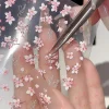 autocollants pour ongles sakura en relief doux 5d, 1 pièce, décoration pour nail art, décalcomanies auto adhésives à fleurs, autocollants à pression pour ongles