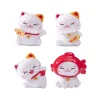 6/12 pièces nouveau dessin animé chinois maneki neko ornements figurine animale chat chanceux modèle bonne chance richesse maison bureau voiture décoration