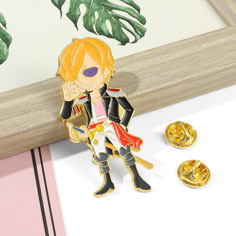 anime une pièce classiques figure dessin animé broches mode drôle singe d. luffy badge pour amis bijoux accessoires cadeaux anime une pièce classiques figure dessin animé broches mode drôle singe d. luffy badge pour amis bijoux accessoires cadeaux