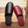 pantoufles d'niken cuir group pour couple, antidérapantes, confortables, maison, style japonais, en peau de mouton, toutes saisons, pour homme et femme