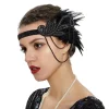 accessoires de bandeau en cristal, accessoires de cheveux de fête de mascarade, bandeau de style coréen, couvre chef en plumes, cheveux à paillettes