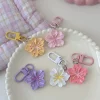 porte clés romantique en fleur de sakura pour filles, pendentif en fleur douce, cadeaux pour amis, accessoires de sac à dos simples
