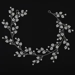 Bandeau de Sauna en Perles Argentées pour Femme, Accessoires de Cheveux de Mariage, Tiare de Patients de Mariée, Coiffure de Demoiselle d&rsquo;Honneur, Bijoux de ix