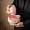 bol matcha en céramique, bol matcha de style japonais sakura, bol artistique en céramique pour cérémonie du thé, bol à salade pour matcha, 1/2 pièces