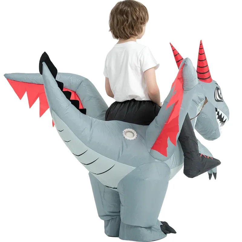 costume de cavalier de dragon gonflable pour halloween, déguisement de dinosaure gonflable avec ailes et cornes, costume de cosplay costume de cavalier de dragon gonflable pour halloween, déguisement de dinosaure gonflable avec ailes et cornes, costume de cosplay