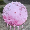 injgrill parapluie en papier à l'huile de style chinois pour femme, parapluie japonais, aucun pompon de fleurs, pétale, 82cm