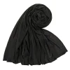 Écharpe hijab en jersey pour femmes musulmanes, châle en coton modal, Écharpe de sauna simple, turban africain