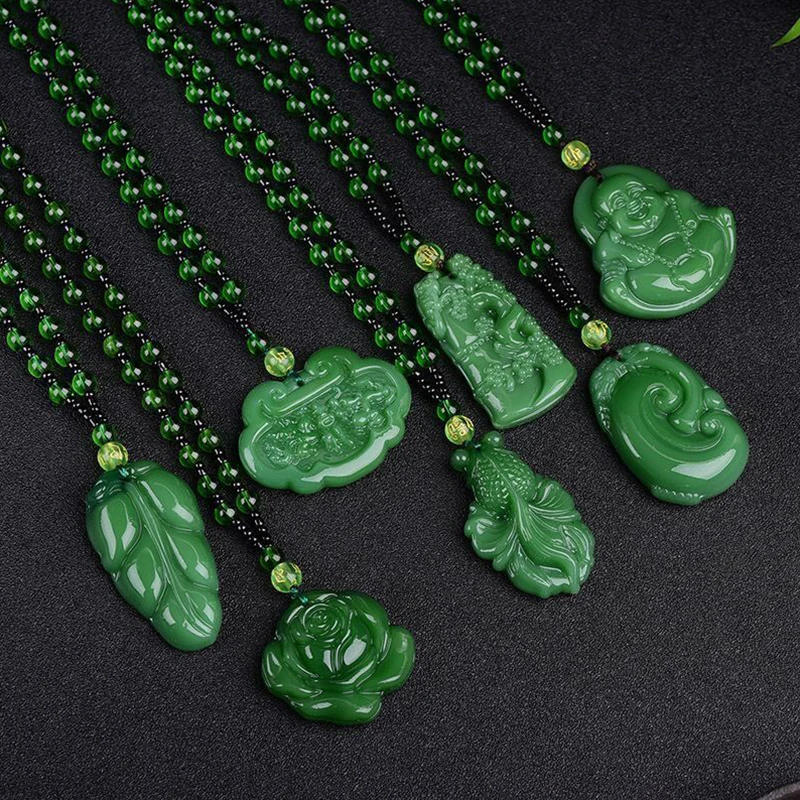 Collier pendentif en agate chinoise naturelle pour hommes et femmes, amulette porte-bonheur, bijoux sculptés, mode classique, diversifier, breloque, bénédiction, cadeaux Collier pendentif en agate chinoise naturelle pour hommes et femmes, amulette porte-bonheur, bijoux sculptés, mode classique, diversifier, breloque, bénédiction, cadeaux