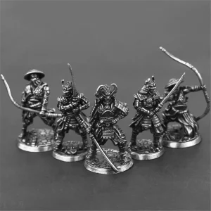 Figurines de soldats de samouraï Shogunate japonais en cuivre Vintage, modèle de soldats miniatures en métal, décoration d&rsquo;ornement de bureau
