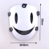 masque de cosplay d'anime japonais, invasion de grande hauteur, tenkuu shinpan, masques en pvc blanc, masque lumineux led, accessoires, mode