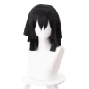 halloween perruque de costume de cosplay kimono tueur de démons kimetsu no yaiba iguro obanai haori, accessoires de serpent blanc