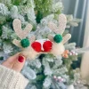 pinces à cheveux en bois de noël pour fille, ornements de noël, cadeau de décoration joyeux noël, accessoires de cheveux elk, bonne année