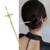 Épingle à cheveux épée en métal punk, bâtons de cheveux simples de style chinois pour femmes, outils de conception de coiffure, accessoires, livraison directe, nouvelle collection