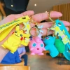 figurine originale de pikachu, porte clés de dessin animé à la mode, modèle décoratif de dessin animé pokémon, jouet de décoration de voiture pour enfants