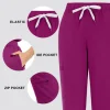 vêtements de salle d'opération violets, uniformes médicaux, ensemble de gommages de travail d'hôpital, combinaison de chirurgie dentaire pour infirmière médicale, vêtements de travail