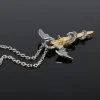 collier pendentif dragon shoous steampunk vintage pour femmes et hommes, clavicule animale, bijoux de poule, lueur dans le noir, jopunk