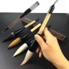 pinceau de calligraphie de papeterie d'art durable, brosse en poils de chèvre, stylo de peinture