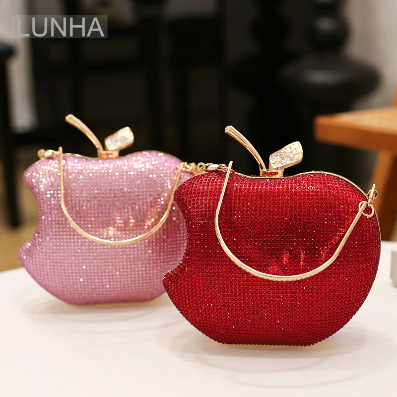 mini pochette de soirée glamour en forme de pomme pour femme, poignée supérieure, jofor mini pochette de soirée glamour en forme de pomme pour femme, poignée supérieure, jofor