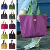 Sac à provisions de supermarché écologique, sac d&rsquo;épicerie de voyage, pliable et réutilisable, étanche, à la mode, Wstring de proximité