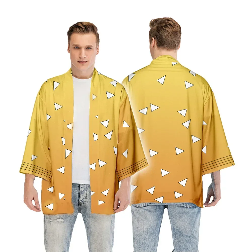2025 halloween femmes/hommes été décontracté cool streetwear démon slayer kimetsu no yaiba imprimer japonais anime kimono 2025 halloween femmes/hommes été décontracté cool streetwear démon slayer kimetsu no yaiba imprimer japonais anime kimono