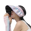 chapeau de soleil d'été à double usage pour femmes, casquette de voyage en plein air, protection uv, chapeau de plage de mer, visière à large bord