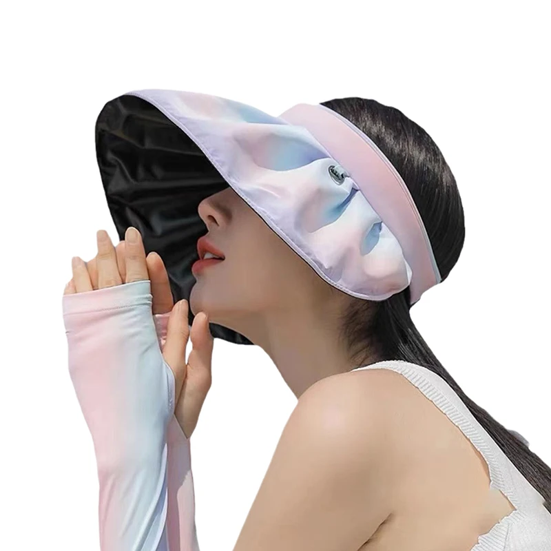 chapeau de soleil d'été à double usage pour femmes, casquette de voyage en plein air, protection uv, chapeau de plage de mer, visière à large bord chapeau de soleil d'été à double usage pour femmes, casquette de voyage en plein air, protection uv, chapeau de plage de mer, visière à large bord