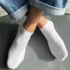 5 paires/pack chaussettes femmes coton invisible absorbant la sueur filles tube bas bateau chaussettes eu 36 42