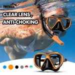 Masque de plongée professionnel pour plongée en apnée, imperméable, Anti-buée, Protection du nez, lunettes intégrées avec cadre intégral