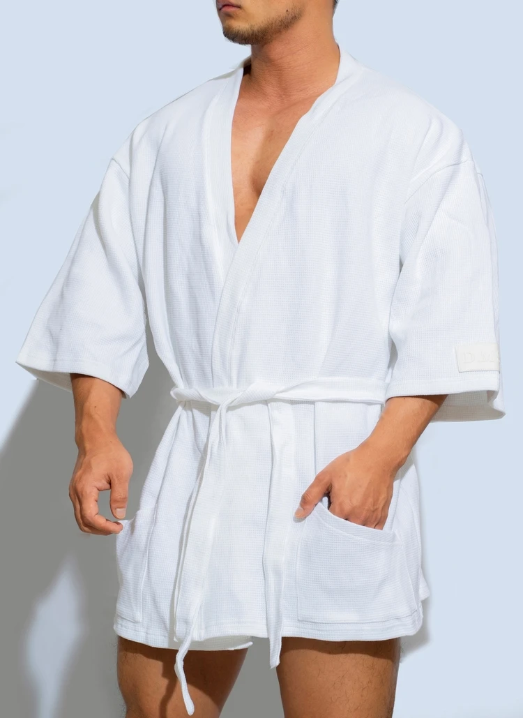 peignoir pour hommes mode basique modal confortable 100% coton pyjama mâle décontracté maison robes de bain peignoir pour hommes mode basique modal confortable 100% coton pyjama mâle décontracté maison robes de bain