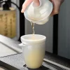 ensemble gaiwan en porcelaine bol blanc tasse à thé domestique service à thé kung fu brassière grand 120ml 240ml